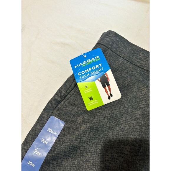 Haggar Comfort In Motion Tech Shorts Mens Size 30w 9.5” Inseam Gray NWT - Picture 3 of 8